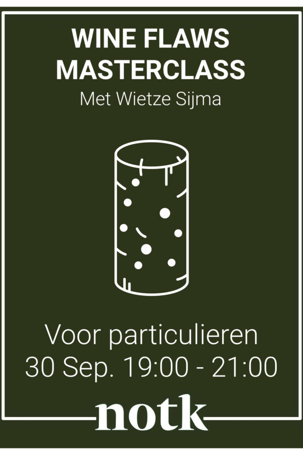Ticket - Wine Faults and Flaws with Sietze Wijma - Horeca Profs